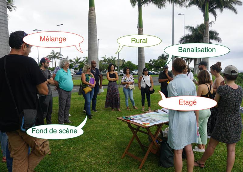 Les participants identifient les caractéristiques de divers paysages 